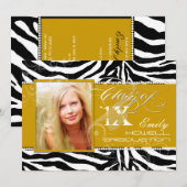 PixDezines 2012 Afstudeerders, zebraafdruk/dij kle Kaart (Voorkant / Achterkant)