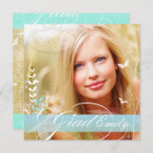 PixDezines 2012 Graduatie Foto+diy bloesems Kaart (Voorkant / Achterkant)