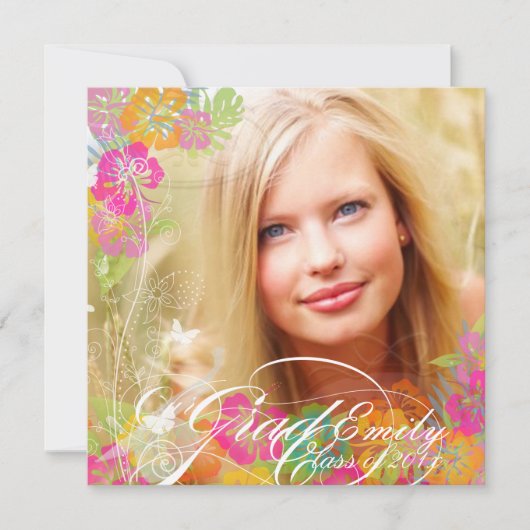 PixDezines 2012 Graduation hibiscus leis Kaart (Voorkant)