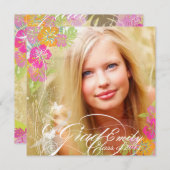 PixDezines 2012 Graduation Photo+hibiscus Kaart (Voorkant / Achterkant)