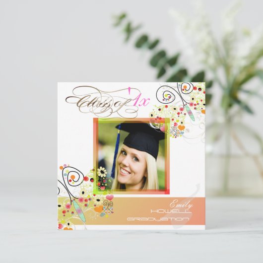PixDezines 2012 Graduation Photo Invitations Kaart (Staand voorkant)