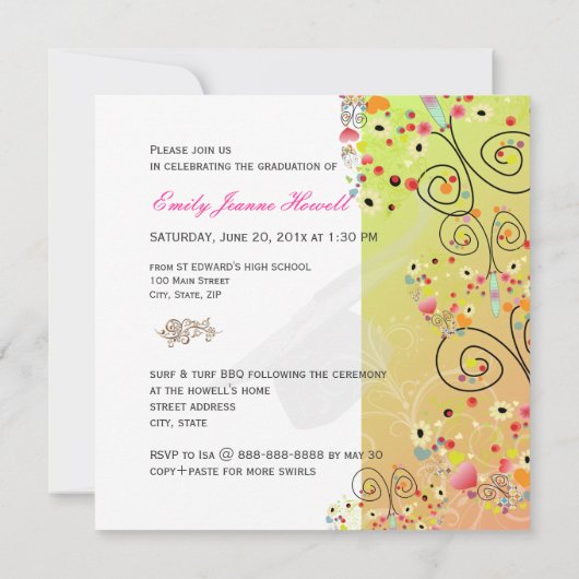 PixDezines 2012 Graduation Photo Invitations Kaart (Achterkant)