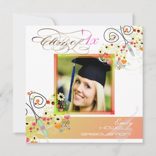 PixDezines 2012 Graduation Photo Invitations Kaart (Voorkant)