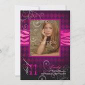 PixDezines 2012 Graduation, Zebra Print+Harlequin Kaart (Voorkant)