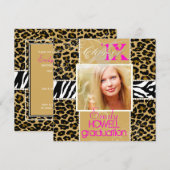 PixDezines 2013 Afstudeerders, cheetah print/diy k Kaart (Voorkant / Achterkant)
