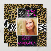 PixDezines 2013 Afstudeerders, cheetah+zebra/diy k Kaart (Voorkant / Achterkant)