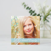 PixDezines 2015 Afstuderen Foto+diy bloesems Kaart (Staand voorkant)