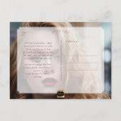 PixDezines 2017 Afstuderen Foto's/Faux Roos Gold Uitnodiging Briefkaart (Achterkant)