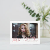 PixDezines 2017 Afstuderen Foto's/Faux Roos Gold Uitnodiging Briefkaart (Staand voorkant)