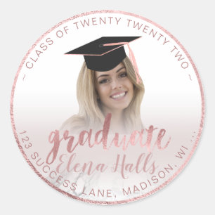 PixDezines 2018 Afstudeerders/Marmer+Namaak Roze G Ronde Sticker