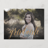 PixDezines 2019 Afstuderen Foto's/Faux Metallic Go Aankondigingskaart (Voorkant)