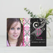 PixDezines 201x Afstuderen, Rossi Damask Kaart (Staand voorkant)