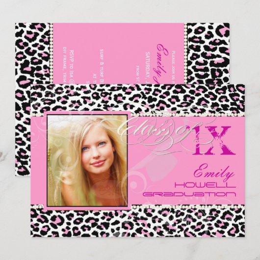 PixDezines 2025 Afgestudeerden, luipaardprint/diy  Kaart (Voorkant / Achterkant)