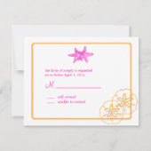 PixDezines 4.25-inch x5.5-inch rsvp, zeester voor  RSVP Kaartje (Achterkant)