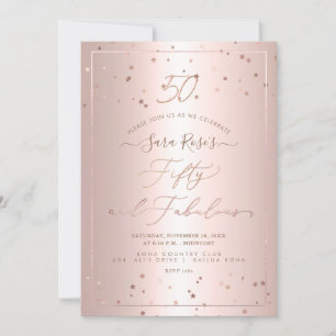 PixDezines 50 + Fabulous Roos Gold Stars Kaart