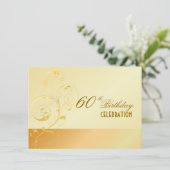 PixDezines 60 Birthday/filigree/DIY uw voorval. Kaart (Staand voorkant)