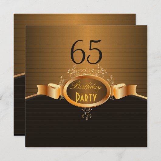 PixDezines 65 Birthday Party/DIY uw evenement. Kaart (Voorkant / Achterkant)