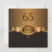 PixDezines 65 Birthday Party/DIY uw evenement. Kaart (Voorkant)