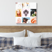 PixDezines 9-foto op canvas, wit framesjabloon Canvas Afdruk (Insitu (Slaapkamer))
