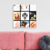 PixDezines 9-foto op doek, zwart Lijst Sjabloon Canvas Afdruk (Insitu (Woonkamer))