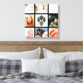 PixDezines 9-foto op doek, zwart Lijst Sjabloon Canvas Afdruk (Insitu (Slaapkamer))