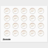 PixDezines A-Z Script Monogram, Regenboog Confetti Ronde Sticker (Vel)