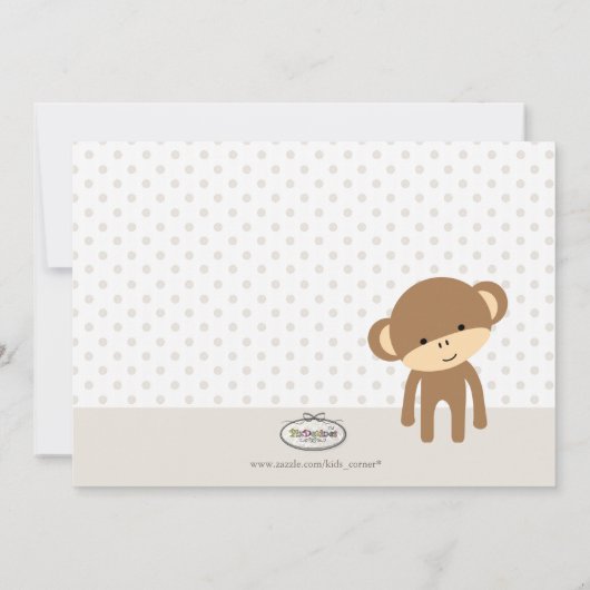 PixDezines aap foto's geboorte aankondiging (Achterkant)