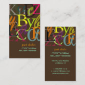 PixDezines ABC, Greek Alpha Visitekaartje (Voorkant / Achterkant)