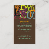 PixDezines ABC, Greek Alpha Visitekaartje (Achterkant)