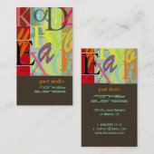 PixDezines ABC, Greek Alpha Visitekaartje (Voorkant / Achterkant)