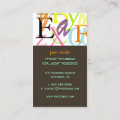 PixDezines ABC, Griekse Alpha/dij Visitekaartje (Achterkant)