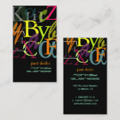 PixDezines ABC, Griekse alpha/DIY achtergrond Visitekaartje (Voorkant / Achterkant)