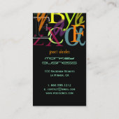 PixDezines ABC, Griekse alpha/DIY achtergrond Visitekaartje (Achterkant)