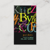 PixDezines ABC, Griekse alpha/DIY achtergrond Visitekaartje (Voorkant)