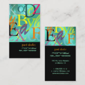 PixDezines ABC, Griekse Alpha/DIYfonts+background Visitekaartje (Voorkant / Achterkant)