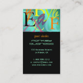 PixDezines ABC, Griekse Alpha/DIYfonts+background Visitekaartje (Achterkant)