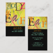 PixDezines ABC, Griekse Alpha Visitekaartje (Voorkant / Achterkant)