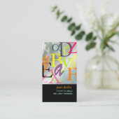 PixDezines ABC, Griekse Alpha Visitekaartje (Staand voorkant)