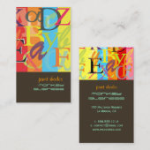 PixDezines ABC, Griekse Alpha Visitekaartje (Voorkant / Achterkant)