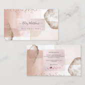 PixDezines Abstract Arrangement H2 Roos Gold  Visitekaartje (Voorkant / Achterkant)