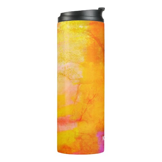 PixDezines Abstract/Faux Gold Thermosbeker (Gedraaid links)