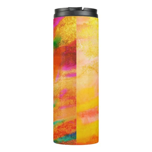 PixDezines Abstract/Faux Gold Thermosbeker (Achterkant)