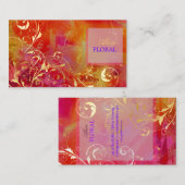 PixDezines abstract+filigree zwemmen Visitekaartje (Voorkant / Achterkant)