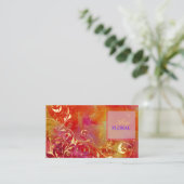 PixDezines abstract+filigree zwemmen Visitekaartje (Staand voorkant)