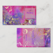 PixDezines abstract+filigree zwemmen Visitekaartje (Voorkant / Achterkant)