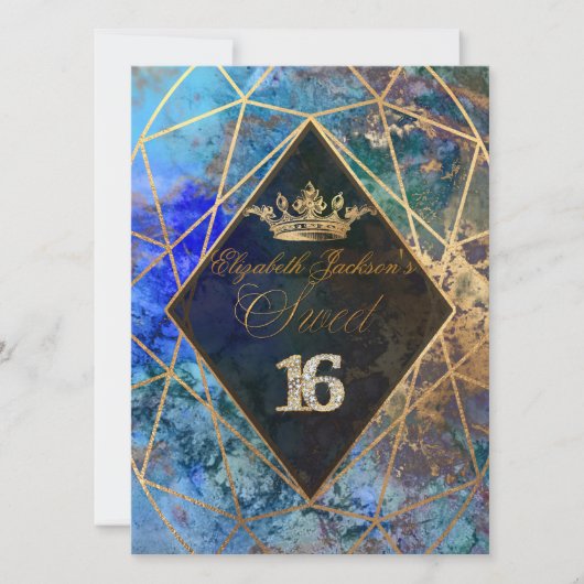 PixDezines Abstract Galaxy/Sweet+16 Kaart (Voorkant)