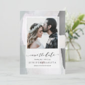 PixDezines Abstract Modern Art Blush Silver Kaart (Staand voorkant)