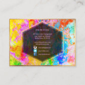 PixDezines Abstracte Galaxy/Neon kleuren Visitekaartje (Achterkant)