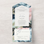 PixDezines Abstracte Melkweg allen in één uitnodig All In One Uitnodiging (Binnen)