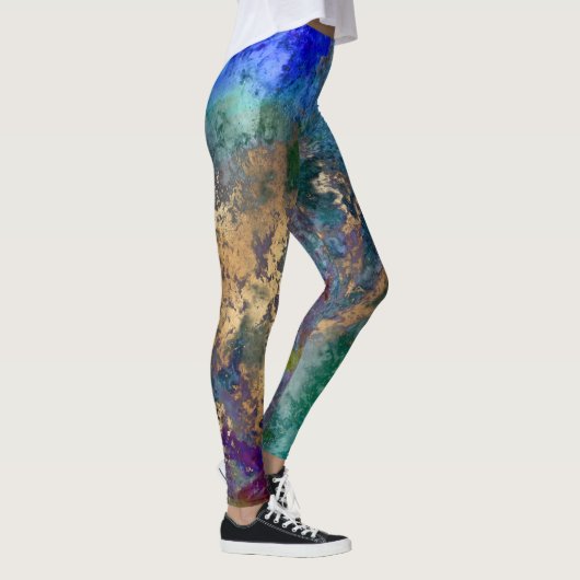 PixDezines Abstracte Melkweg / Kosmische Energie Leggings (Rechts)
